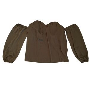 Banana Republic emerald green off the shoulder top NWT SZ M